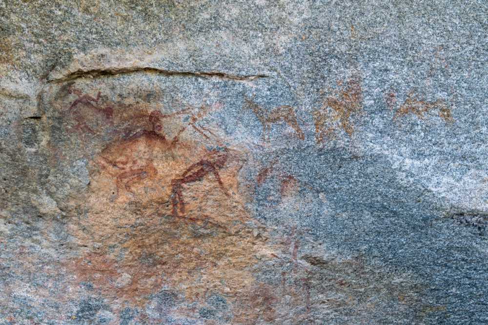 Rock paintings on Mount Chikanga